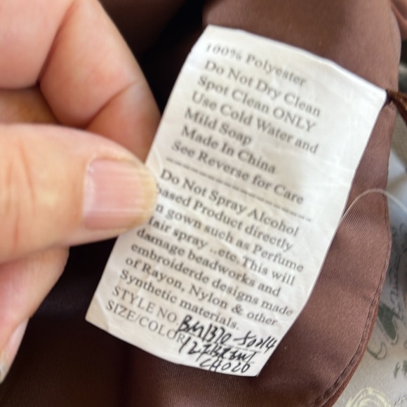 NWOT Bella by VENUS Maxi Gown- brown  chiffon one shoulder Sz 12- Gorgeous - Picture 11 of 11